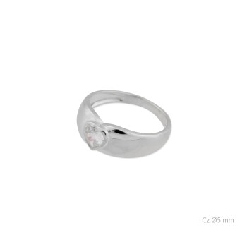 Silver ring with cubic...