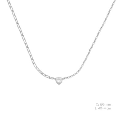 Sautoir en Argent avec oxyde de zirconium