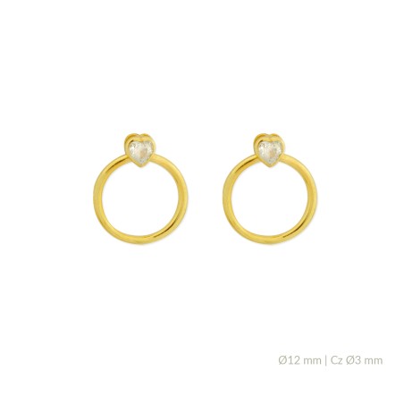 Boucles d'oreilles en Argent avec oxyde de zirconium