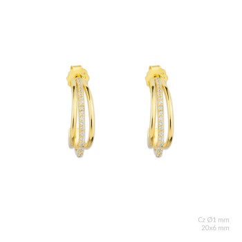 Silver earrings with cubic...