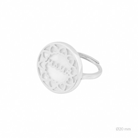 Silver ring and mother-of-pearl