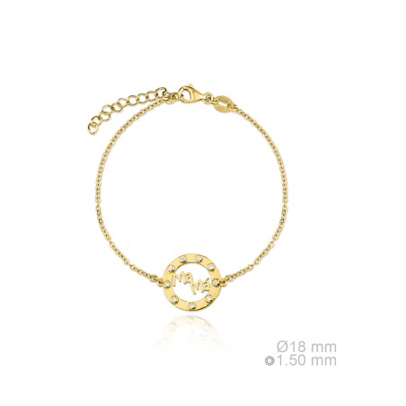 Pulsera Mamá circ. Dorada