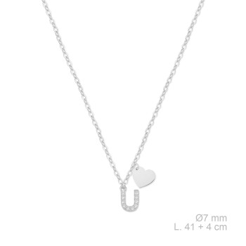 Silver necklace with cubic... 2