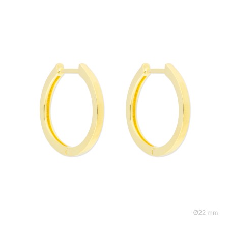 Boucles d'oreilles en Argent | Ø22mm