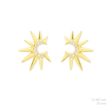 Silver earrings with cubic zirconium