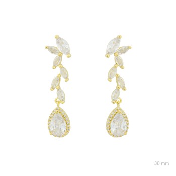 Silver earrings with cubic... 2