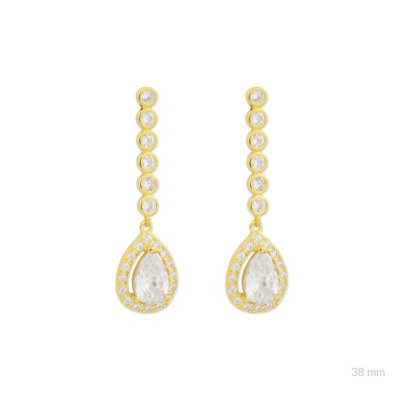 Silver earrings with cubic zirconium