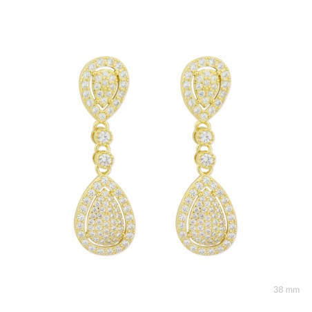 Boucles d'oreilles en Argent avec oxyde de zirconium