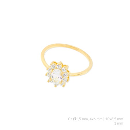 Bague en Argent avec oxyde de zirconium