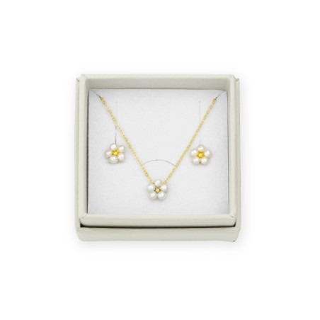 Argent Sterlin Pack - Boucles d&#039;oreilles et tour de cou