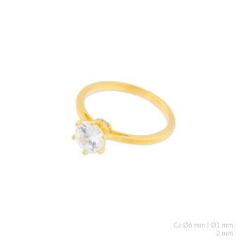 Silver ring with cubic... 2