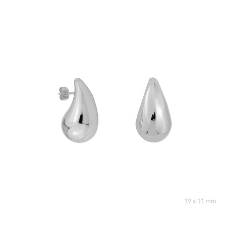 Silver earrings | 19x11 mm