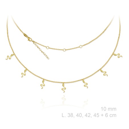 Gargantilha em Prata Esterlina e Zircões