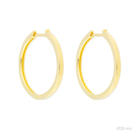 Boucles d'oreilles en Argent | Ø28mm
