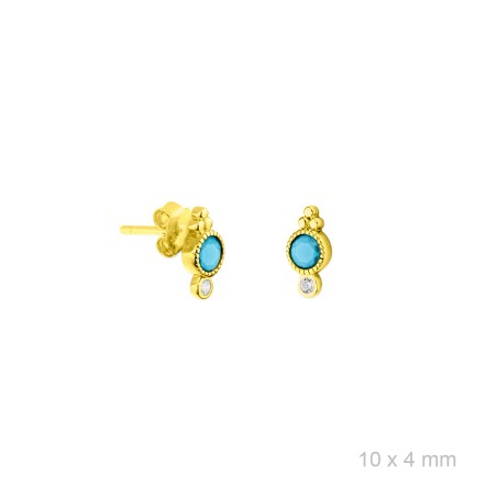 Brincos de Prata Esterlina e Zircônia