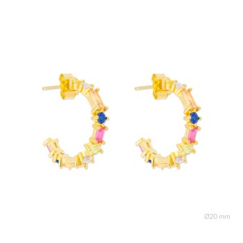 Silver earrings with cubic... 2