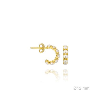 Pendientes Presión Hera Perlas Dorad.