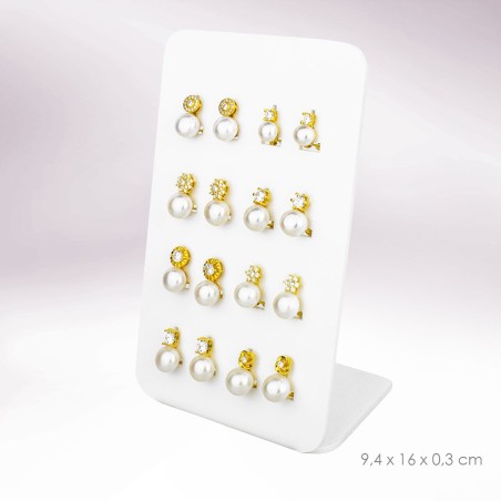 Display - 8 pairs of earrings (omega clasp)