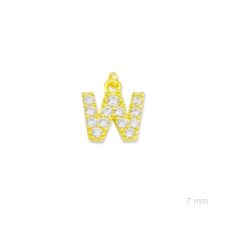 Charm de Plata de Ley (Letra W)