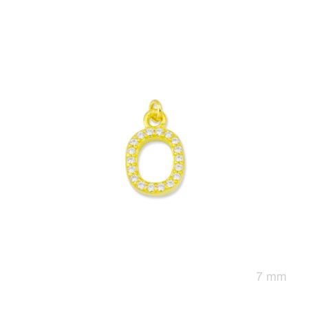 Charm de Plata de Ley (Número 0)