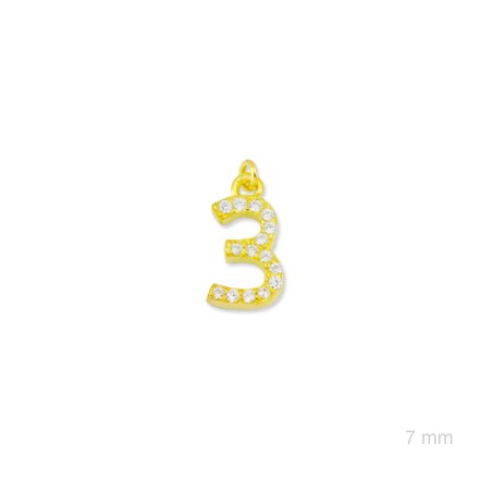 Charm de Plata de Ley (Número 3)