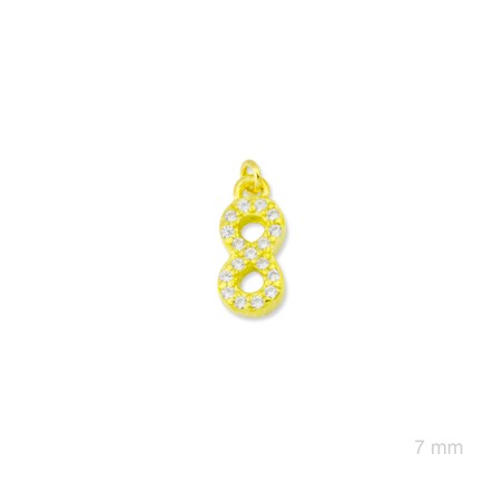 Charm de Plata de Ley (Número 8)