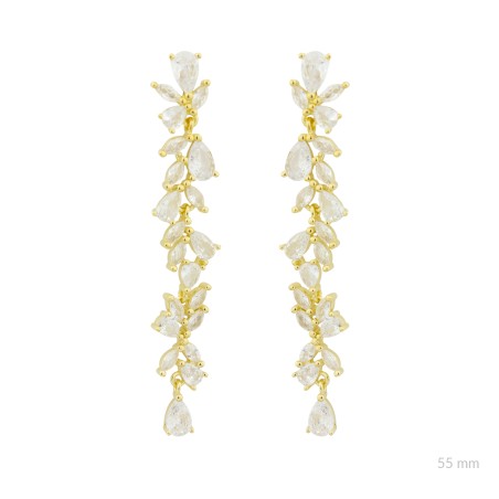 Silver earrings with cubic zirconium