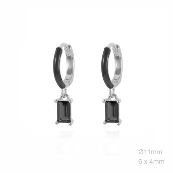 Pendientes Aro Esmalte Circ...