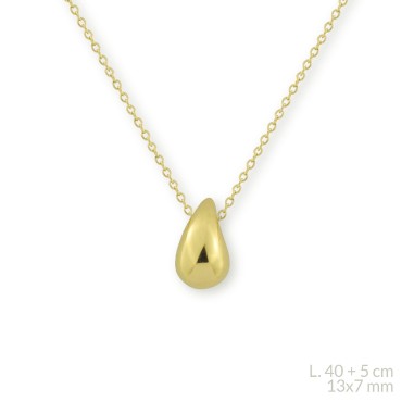 Gargantilla de Plata de Ley chapada en oro | 13x7 mm