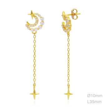 Boucles d'oreilles Zircons