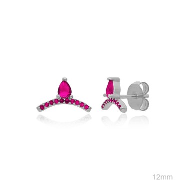 Pendientes Presión Circ Rosa