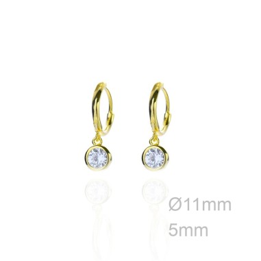 Pendientes Aro Dorado Chaton