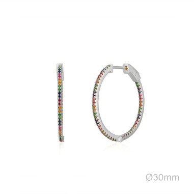 Pendientes Aro Circ. Color 30mm