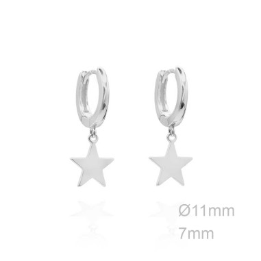 Pendientes Aro Estrella Liso