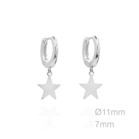 Boucles d'oreilles Argent lisse