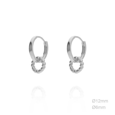 Boucles d'oreilles Argent lisse