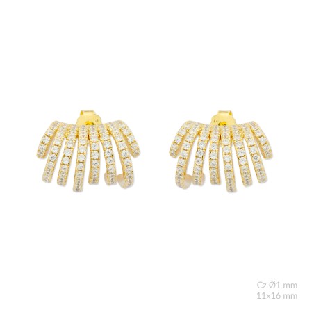 Silver earrings with cubic zirconium