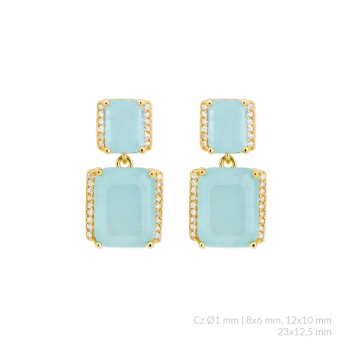 Silver earrings with cubic... 2