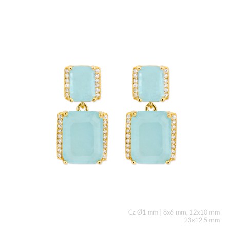 Silver earrings with cubic zirconium