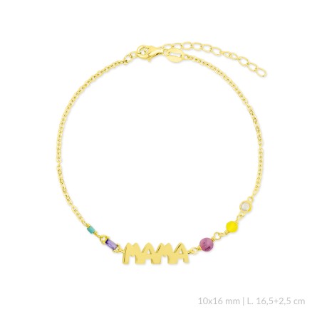 Silver bracelet with cubic zirconium