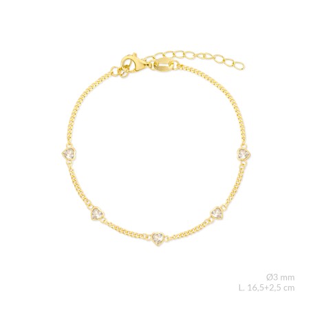 Pulseira de Prata Esterlina com zircônia