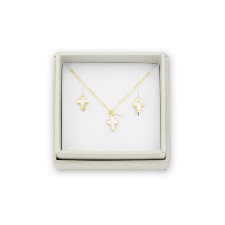 Argent Sterlin Pack - Boucles d'oreilles et tour de cou