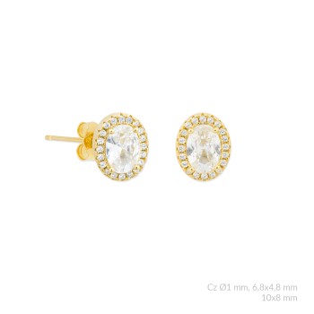 Silver earrings with cubic... 2