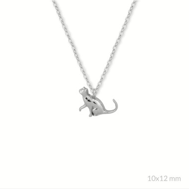 Sautoir en Argent | Chat