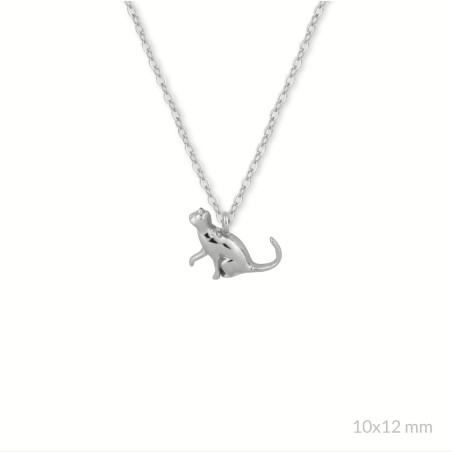 Gargantilha em Prata Esterlina | Gato