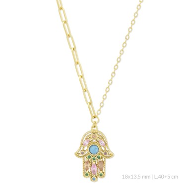 Gargantilha em Prata Esterlina com zircônia