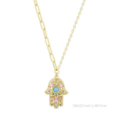 Gargantilha em Prata Esterlina com zircônia