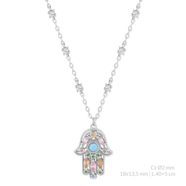 Sautoir en Argent avec oxyde de zirconium