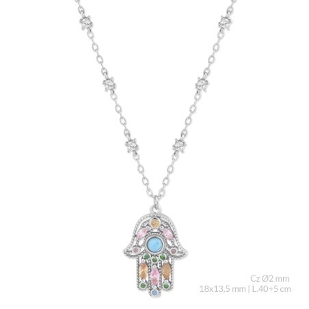 Sautoir en Argent avec oxyde de zirconium