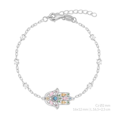 Pulsera de Plata de Ley con circonitas